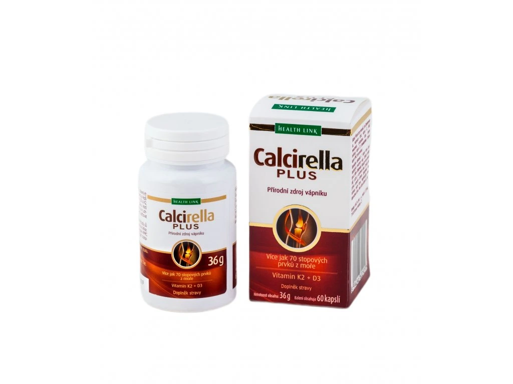 Calcirella plus prrodn zdroj vpnika + D3 + K2 60 kapsl