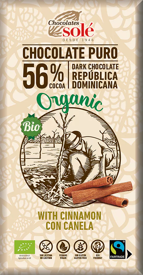 okolda hork 56% so koricou 100g bio Sol