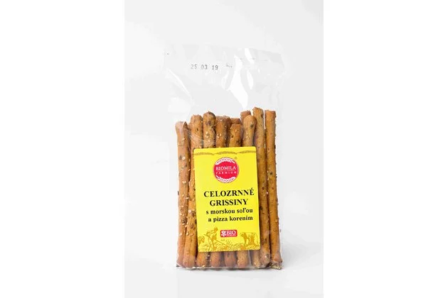 Grissiny celozrnn s morskou soou a pizza korenm 100g bio