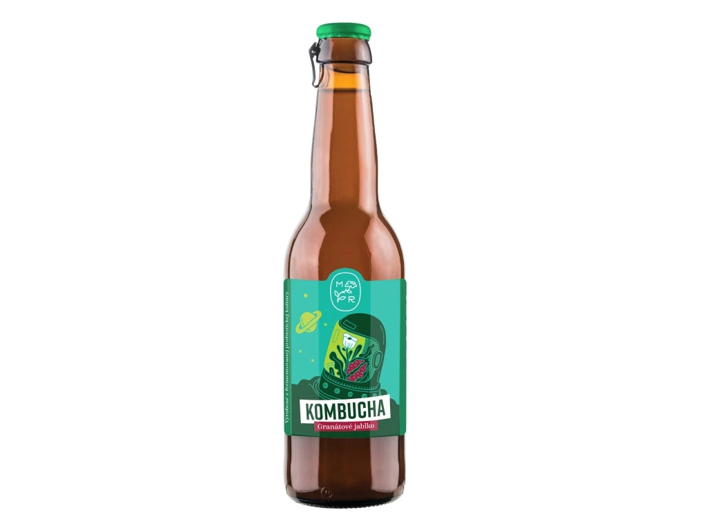 Kombucha grantov jablko 330ml Manaroots