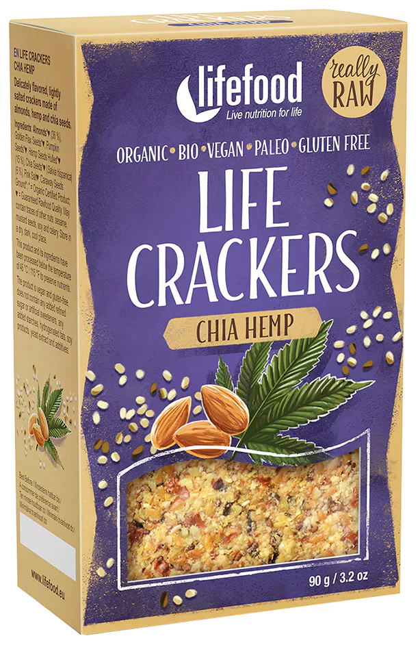 Nepeen placky s chia a konopnm semienkom 90g bio Lifefood
