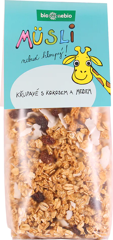 Msli chrumkav kokos-med 300g bio