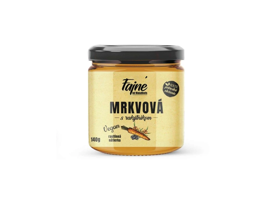 Ntierka mrkvov s rakytnkom 140g vegan Manaroots