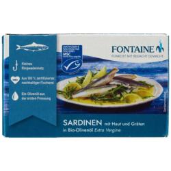 Sardinky s koou a kosami v extra panenskom olivovom oleji 120g FON