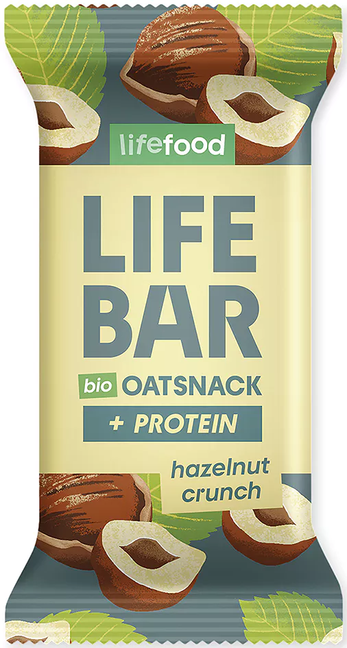 Tyinka ovsen +protein s lieskovmi oriekami 40g bio LIFEBAR