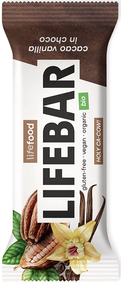 Tyinka vanilkov s kakaovmi bbmi v okolde 40g bio LIFEBAR