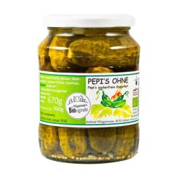 Uhorky kysl bez cukru 670/360g bio PEPIS